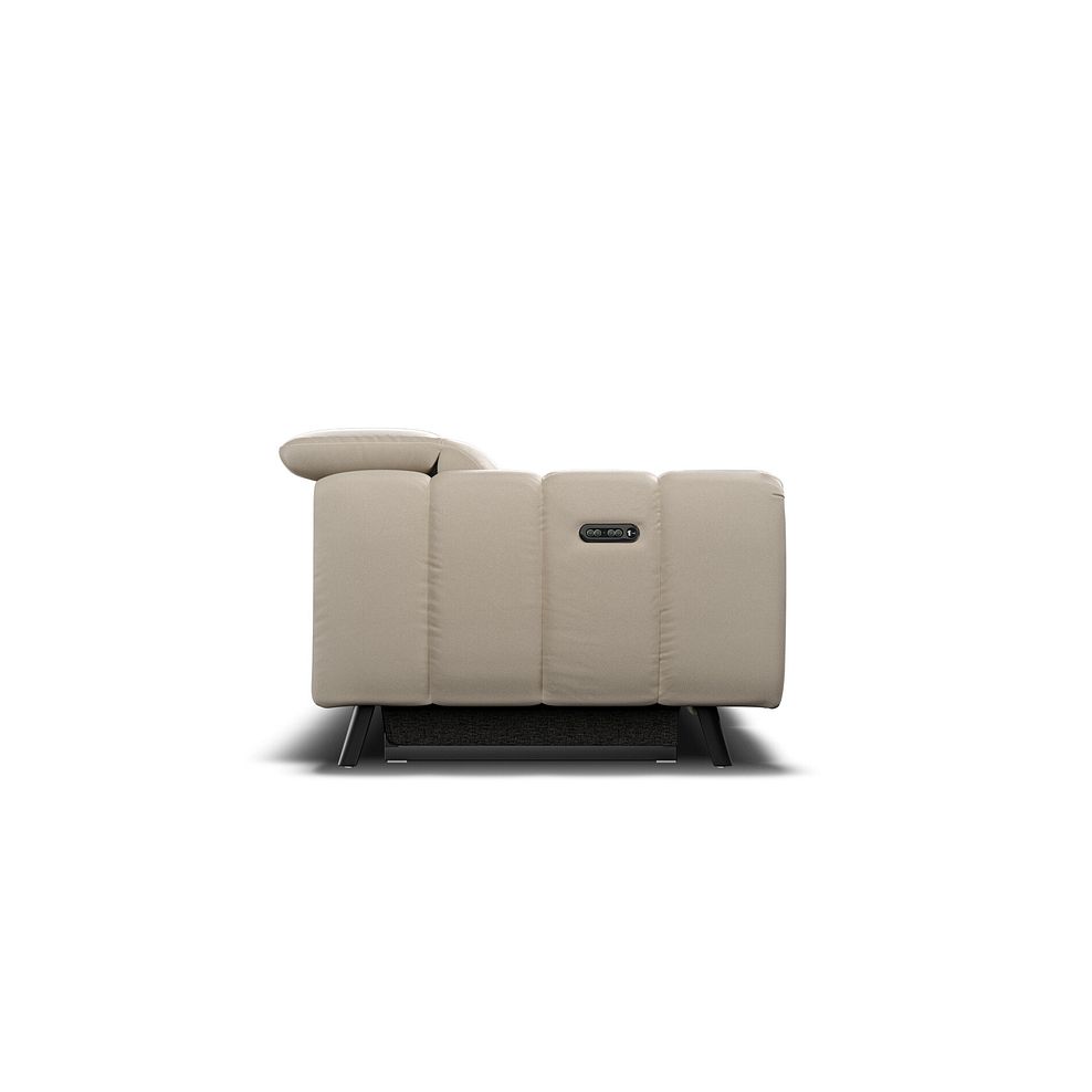 Seymour 3 Seater Recliner Sofa With Power Headrest in Pebble Leather 7