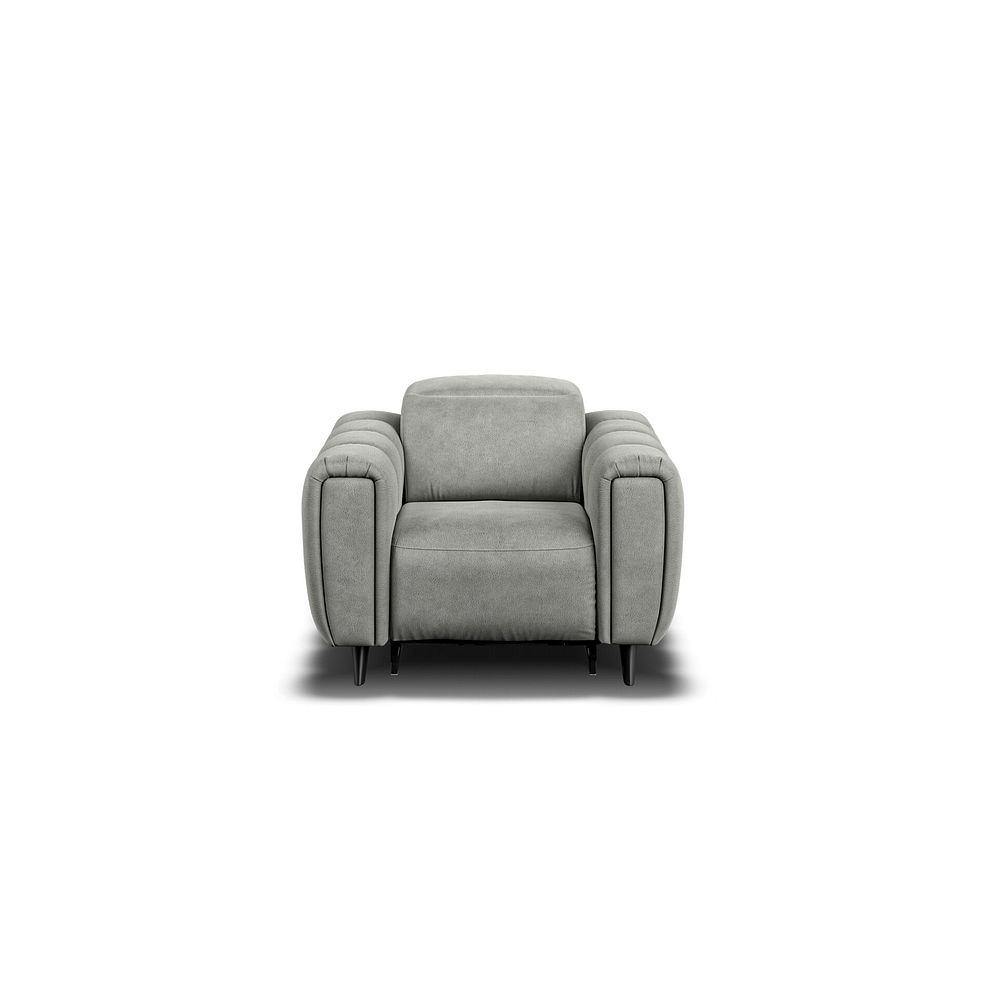 Seymour Recliner Armchair With Power Headrest in Billy Joe Dove Grey Fabric 5