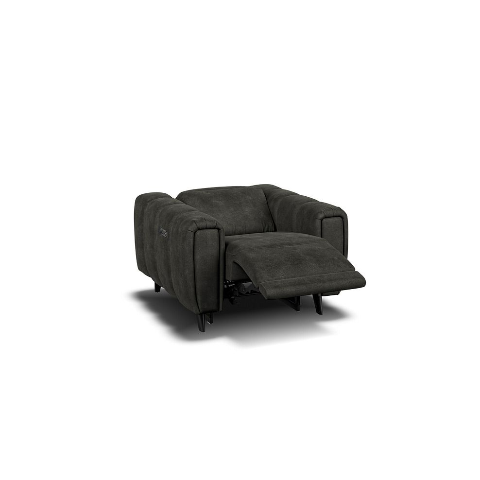 Seymour Recliner Armchair With Power Headrest in Billy Joe Grey Fabric 3