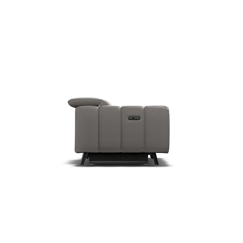 Seymour Recliner Armchair With Power Headrest in Elephant Grey Leather 6