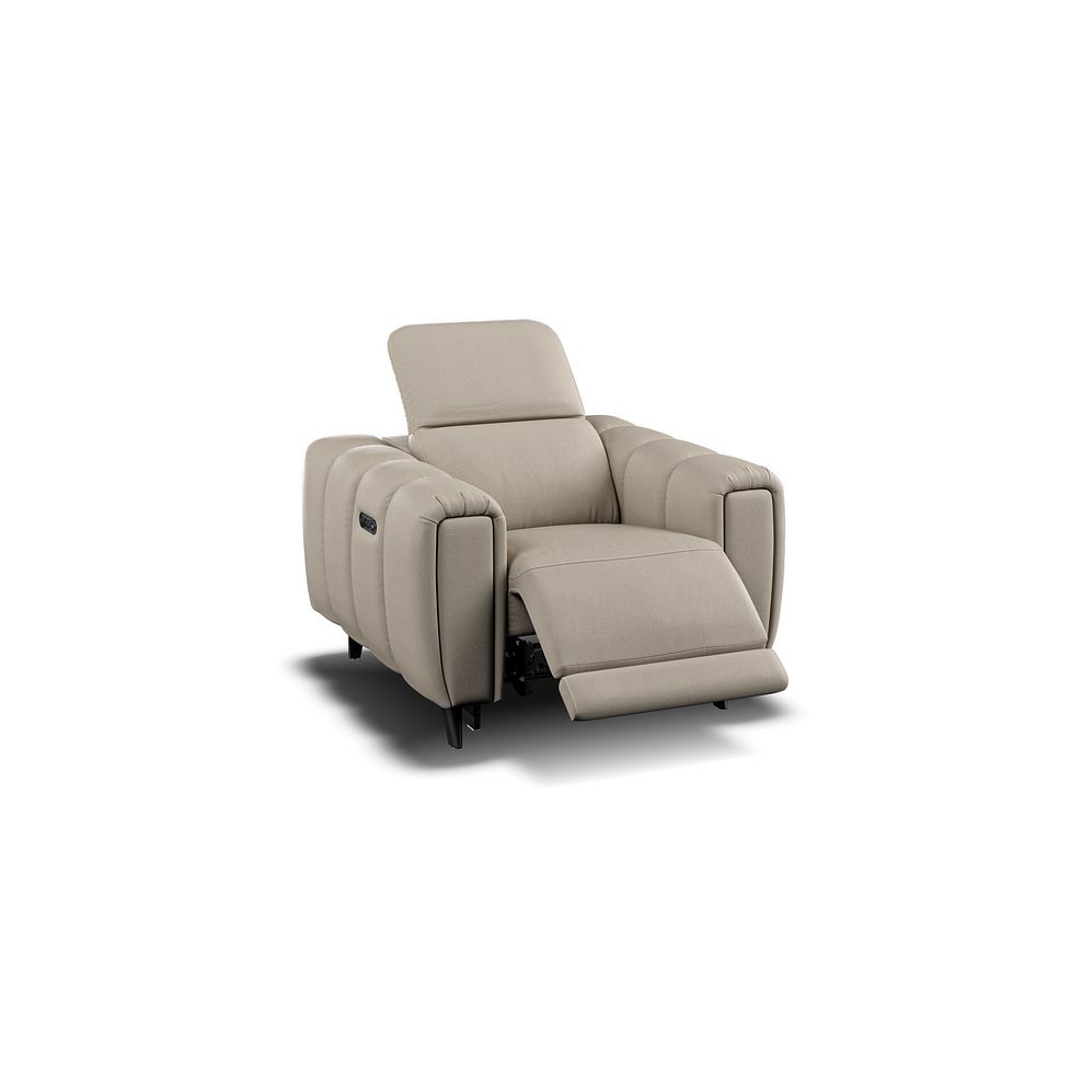 Seymour Recliner Armchair With Power Headrest in Pebble Leather 2