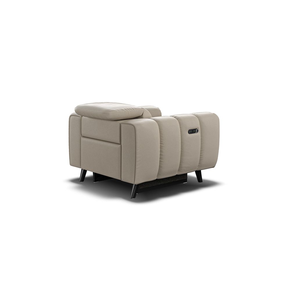 Seymour Recliner Armchair With Power Headrest in Pebble Leather 4