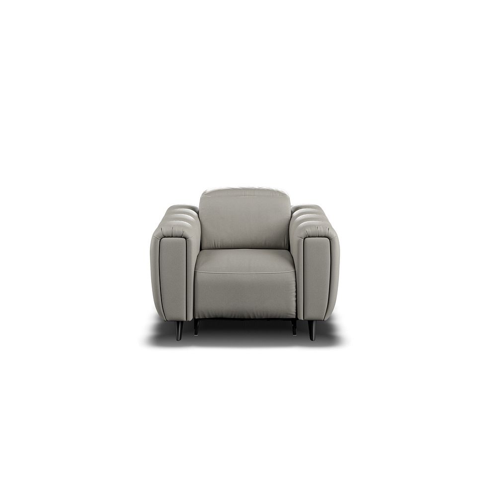 Seymour Recliner Armchair With Power Headrest in Taupe Leather 5