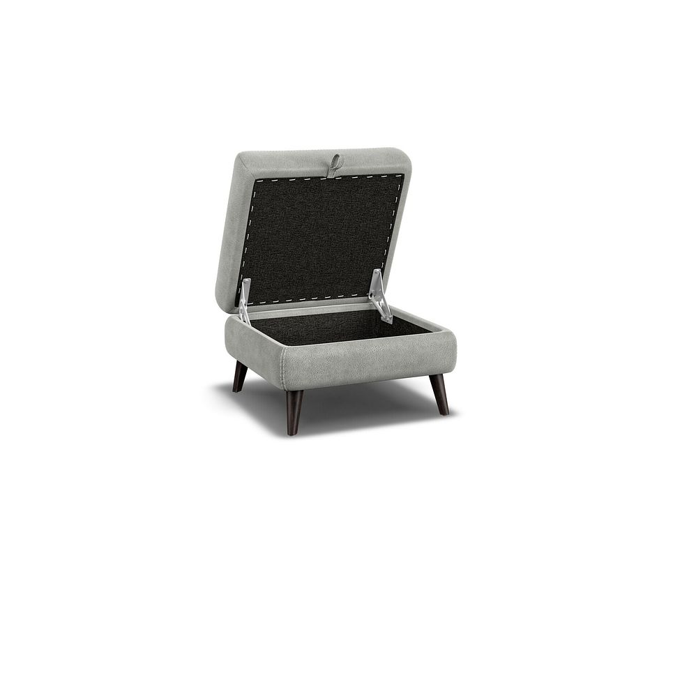 Seymour Storage Footstool in Billy Joe Dove Grey Fabric 2