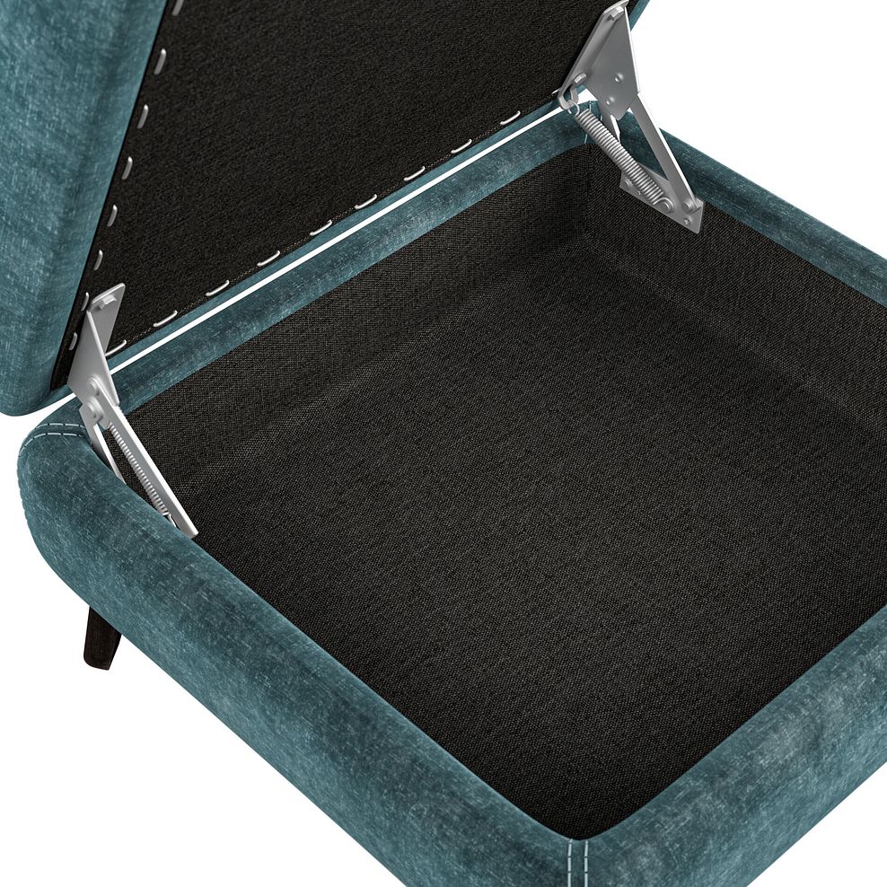 Seymour Storage Footstool in Descent Blue Fabric 8