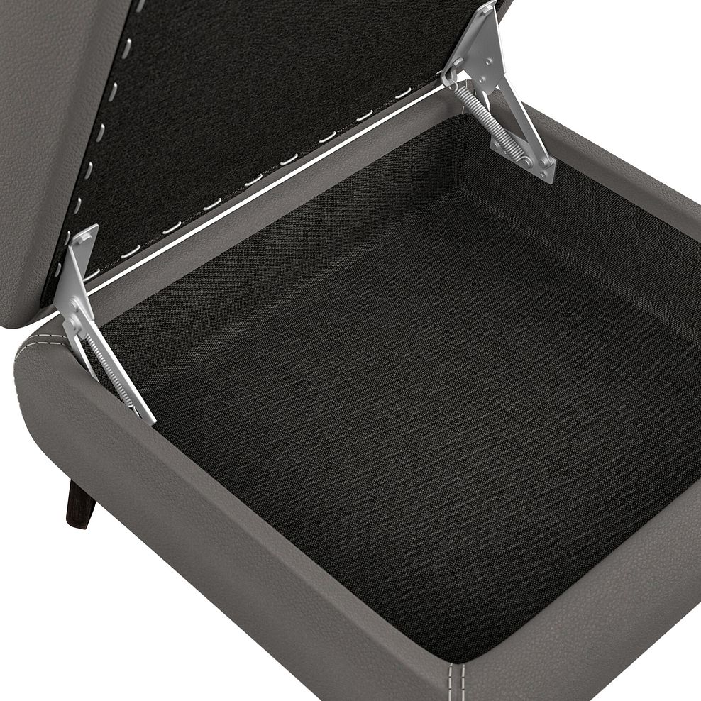Seymour Storage Footstool in Elephant Grey Leather 6