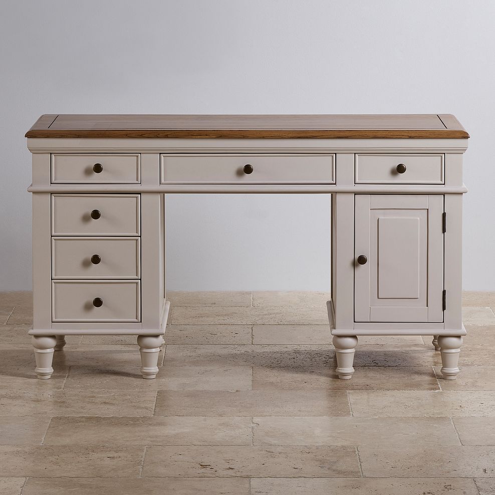 Shay Rustic Oak and Painted Computer Desk 4