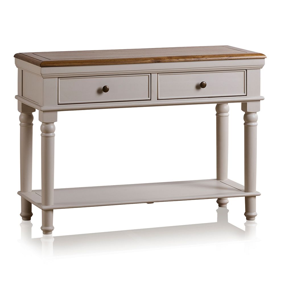 Shay Rustic Oak and Painted Console Table 1