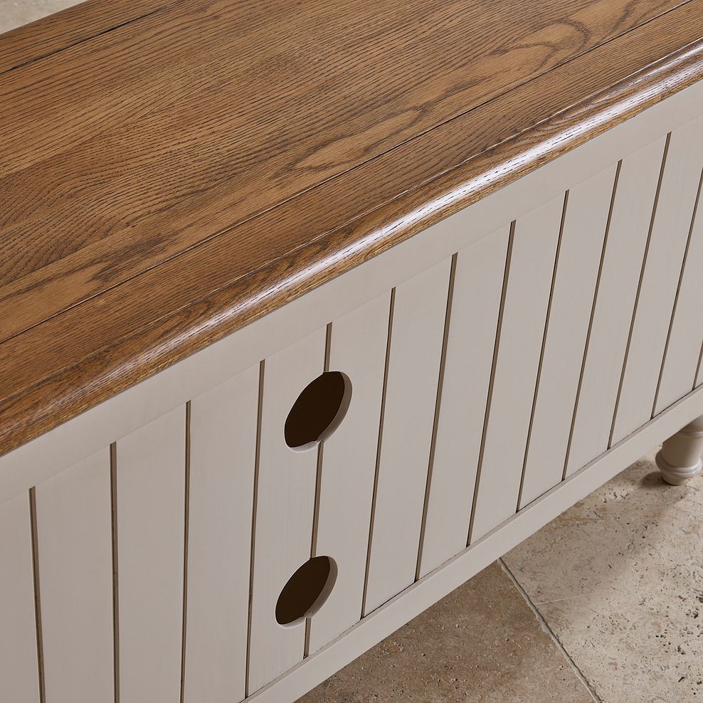 Shay Rustic Oak and Painted Corner TV Cabinet 6