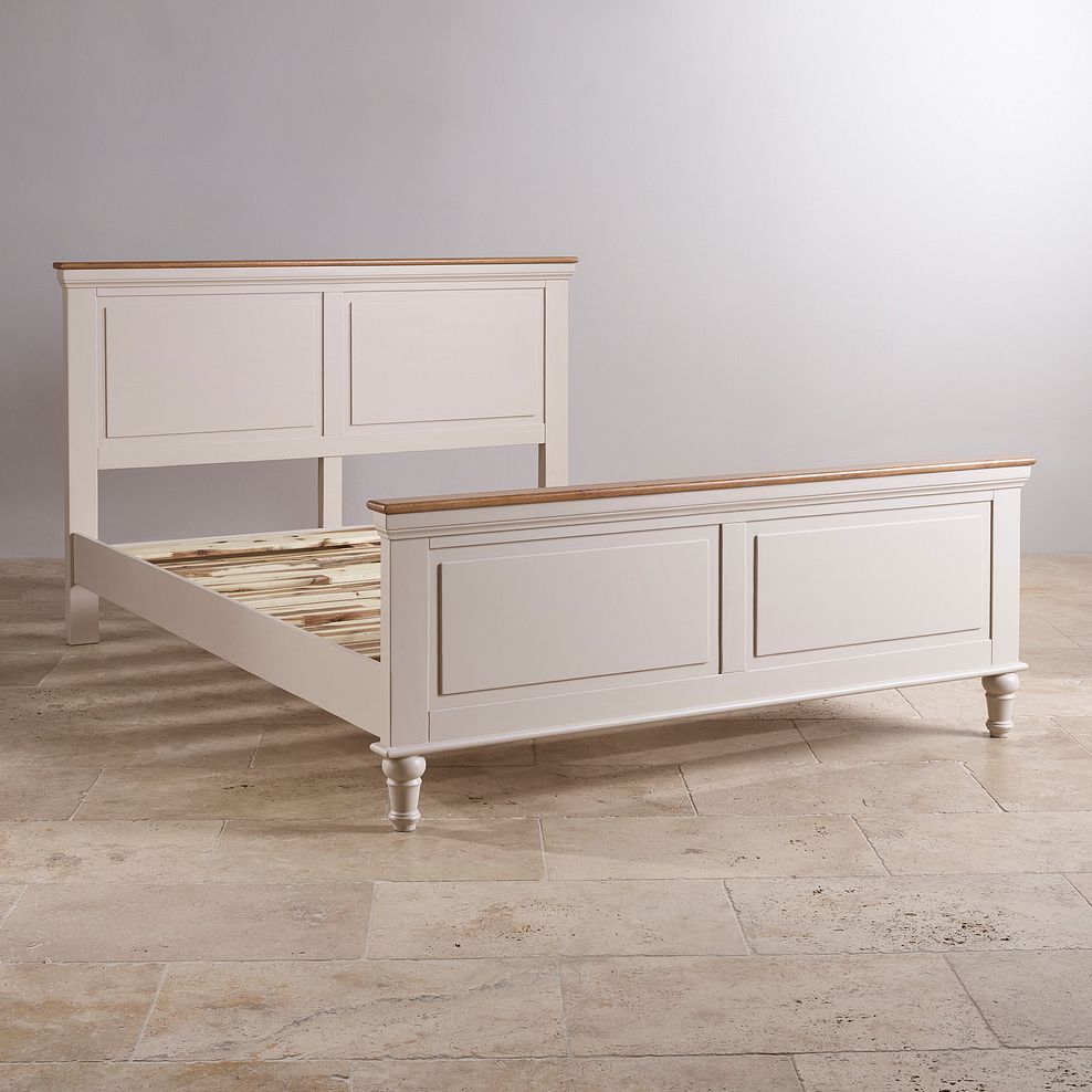 Shay Rustic Oak and Painted Double Bed 3