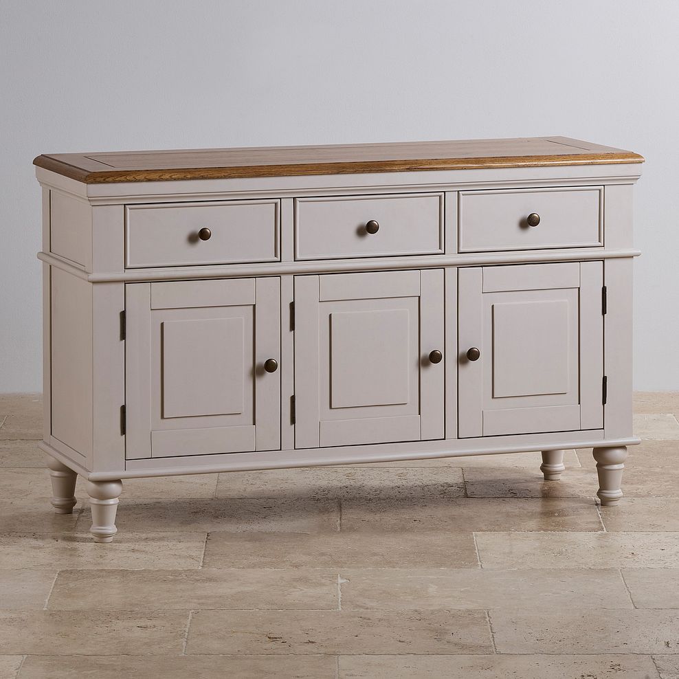 Shay Rustic Oak and Painted Large Sideboard 2