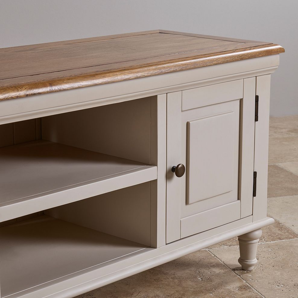 Shay Rustic Oak and Painted Large TV Cabinet 4