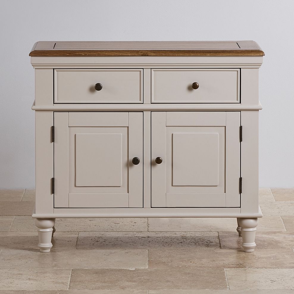 Shay Rustic Oak and Painted Small Sideboard 4