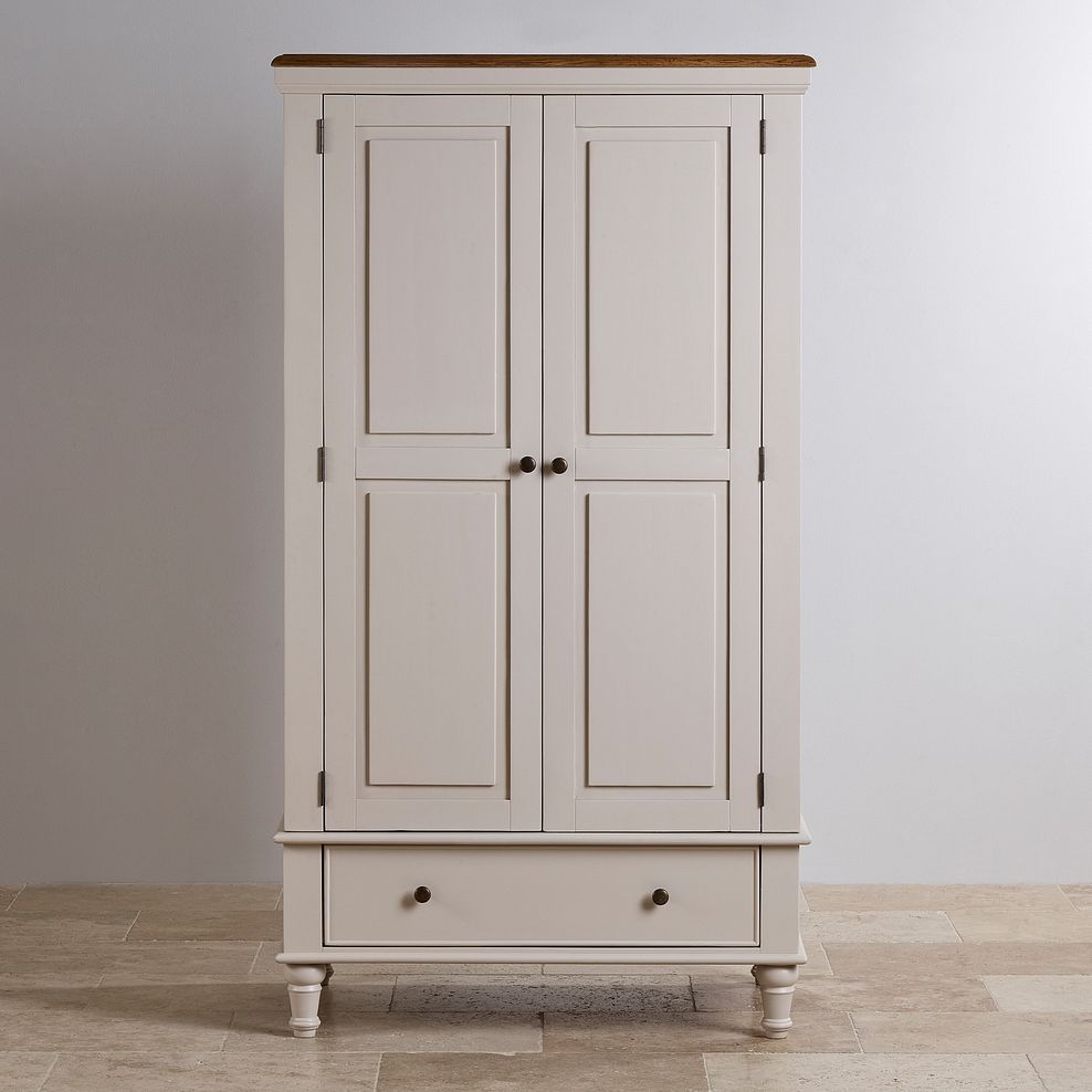 Shay Rustic Solid Oak and Painted Double Wardrobe 4