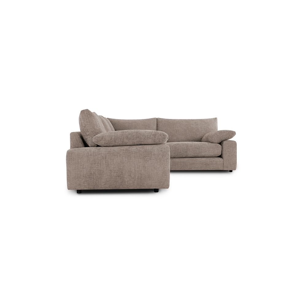 Shelby Linen LeftHand Corner Sofa Oak Furnitureland