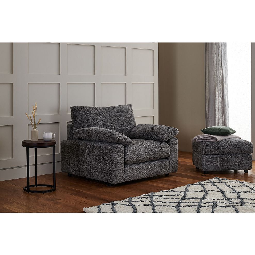 Shelby Armchair in Platinum Fabric 1