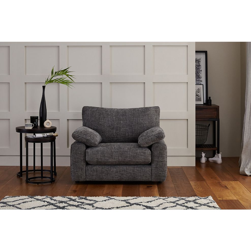 Shelby Armchair in Platinum Fabric 2