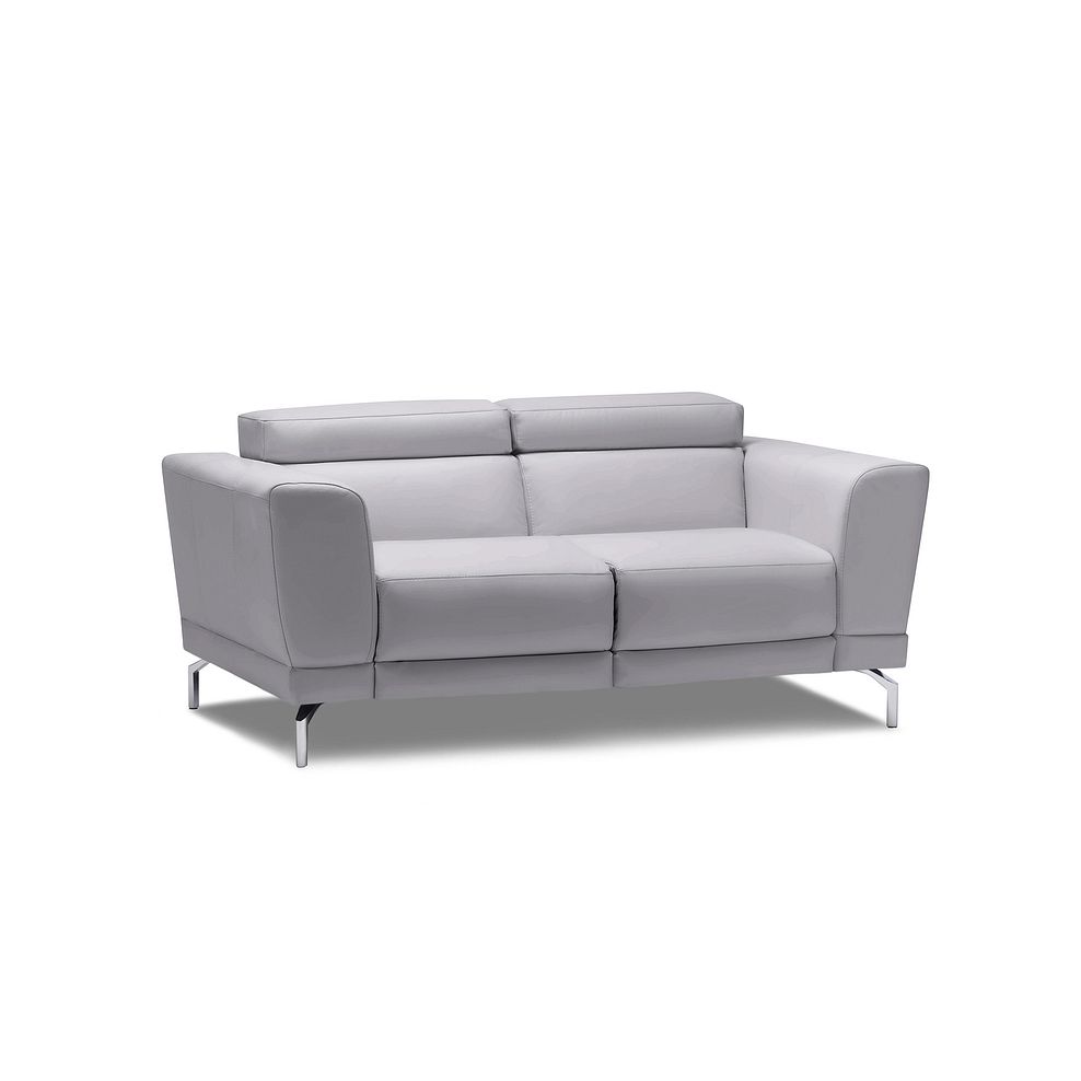 Sienna 2 Seater Sofa in Grey Leather 1