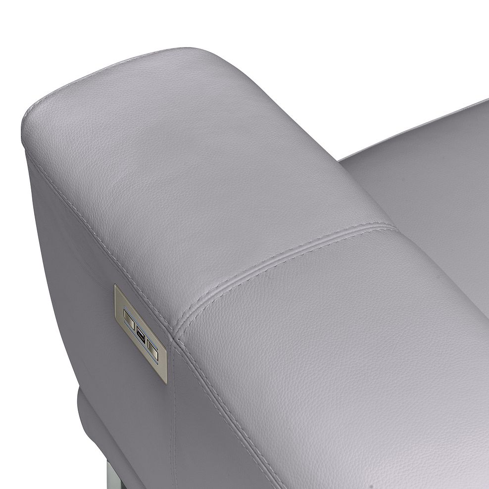 Sienna Recliner Armchair in Grey Leather 12