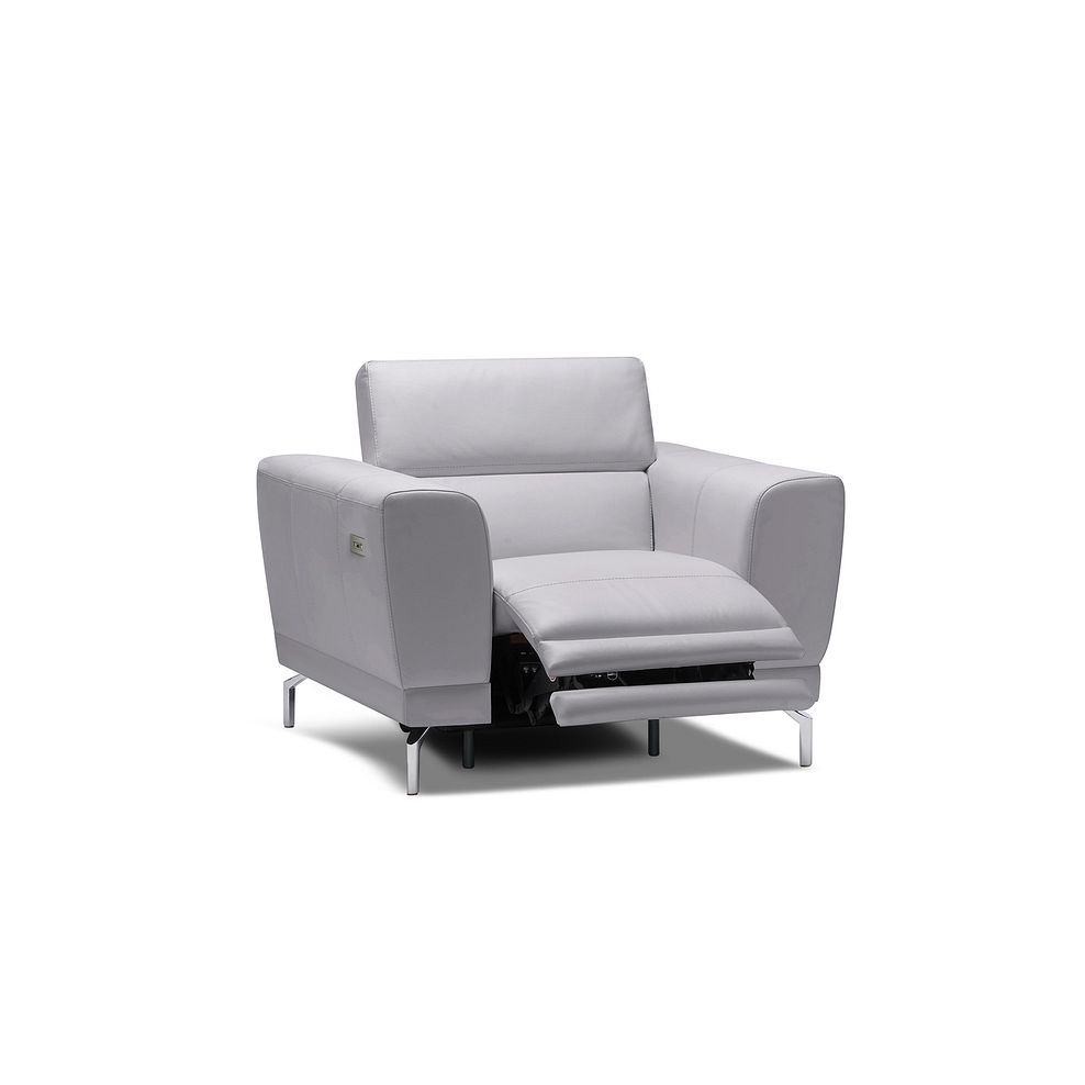Sienna Recliner Armchair in Grey Leather 4