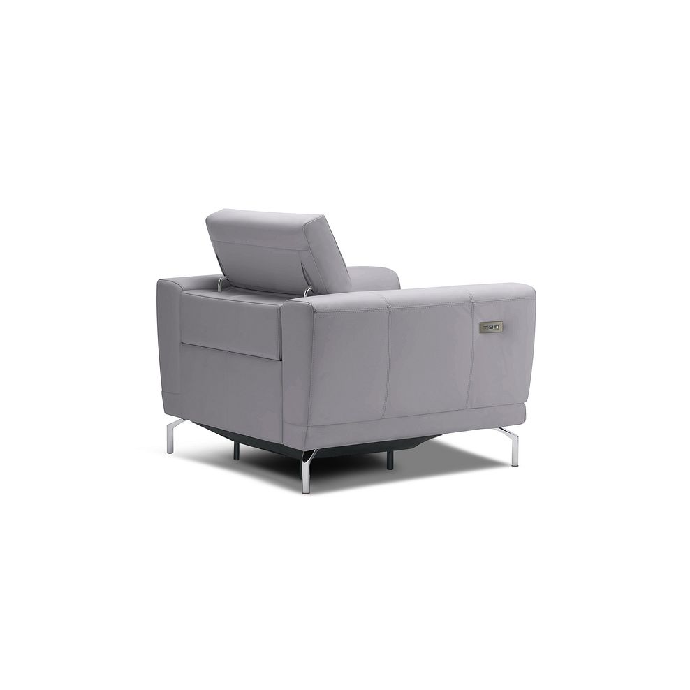 Sienna Recliner Armchair in Grey Leather 7