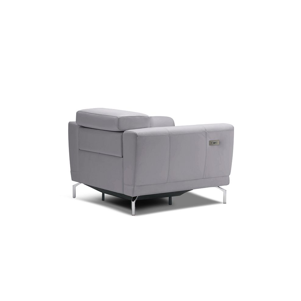 Sienna Recliner Armchair in Grey Leather 6