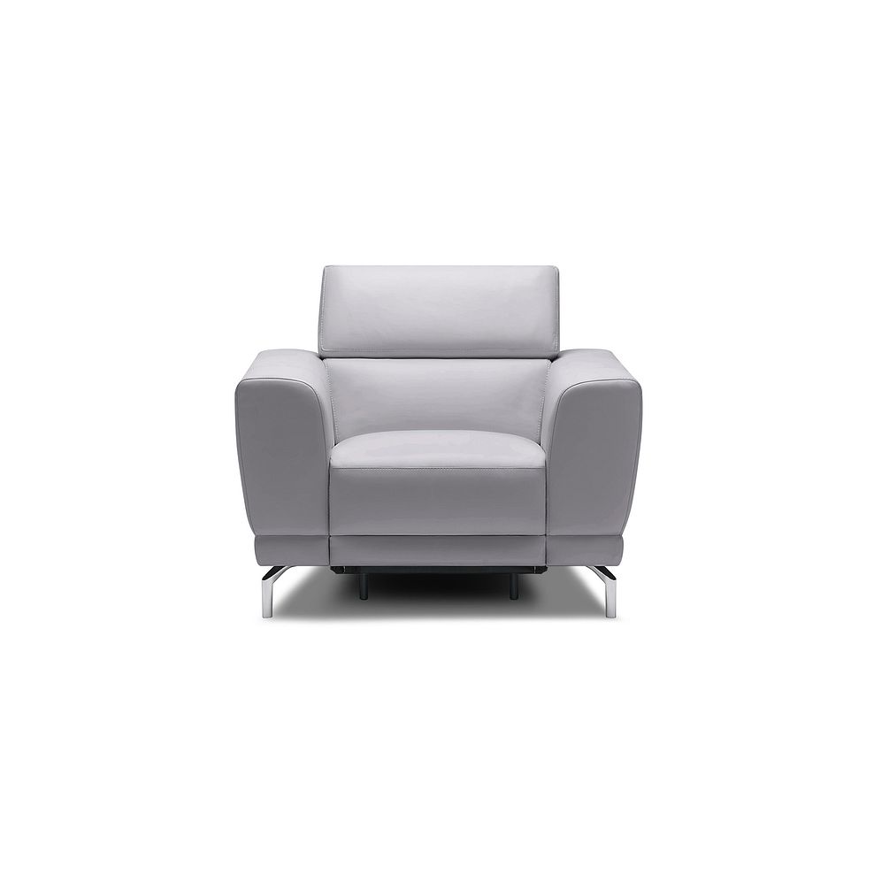 Sienna Recliner Armchair in Grey Leather Thumbnail 3