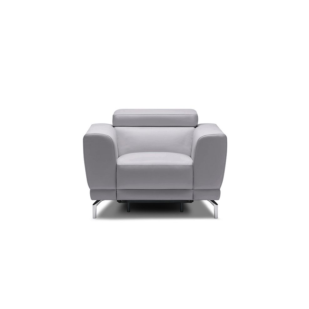 Sienna Recliner Armchair in Grey Leather Thumbnail 2