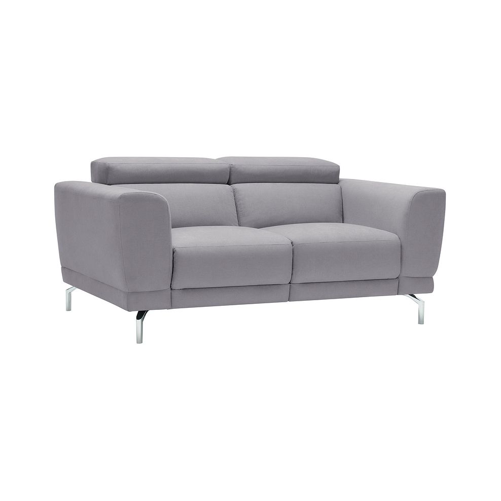 Sienna 2 Seater Sofa in Silver fabric Thumbnail 1