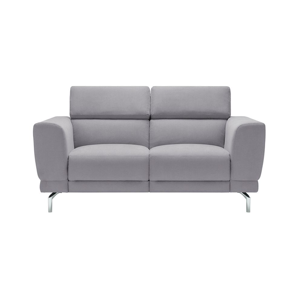 Sienna 2 Seater Sofa in Silver fabric 4