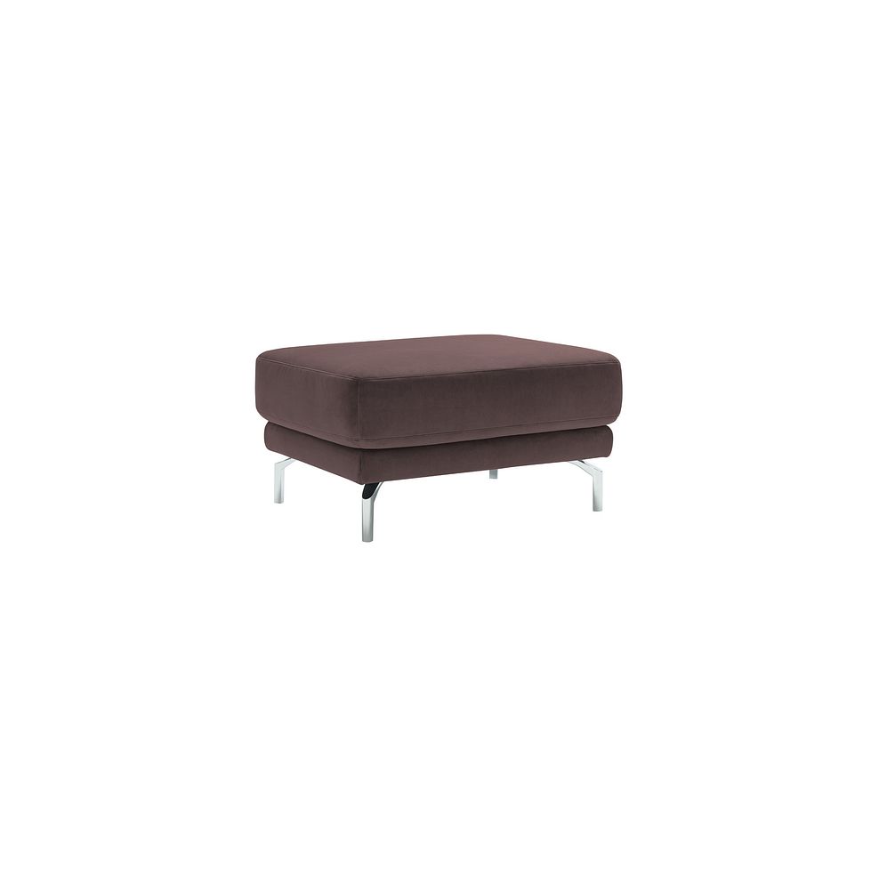 Sienna Footstool in Taupe fabric Thumbnail 1