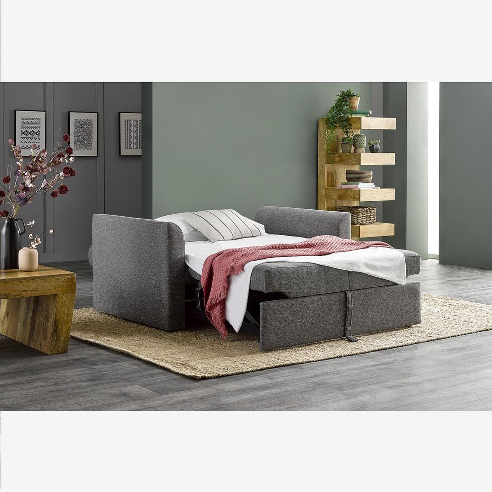 Siesta 2 Seater Sofa Bed in Charcoal Fabric