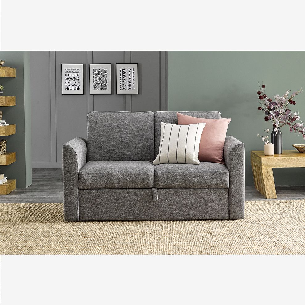 Siesta 2 Seater Sofa Bed in Charcoal Fabric 3