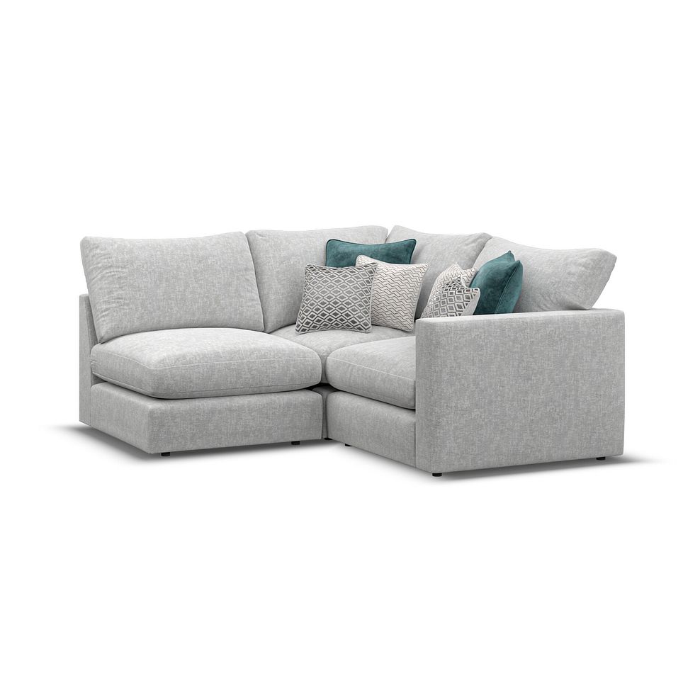 Malvern 3 Seat Right Hand Modular Corner Sofa in Silver fabric - Group 7 1