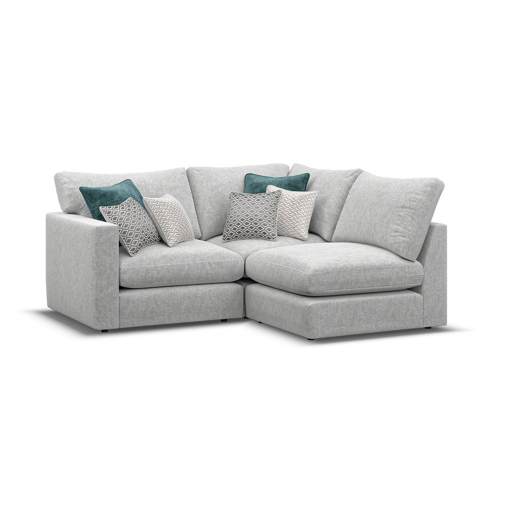 Malvern 3 Seat Left Hand Modular Corner Sofa in Silver fabric - Group 6 2