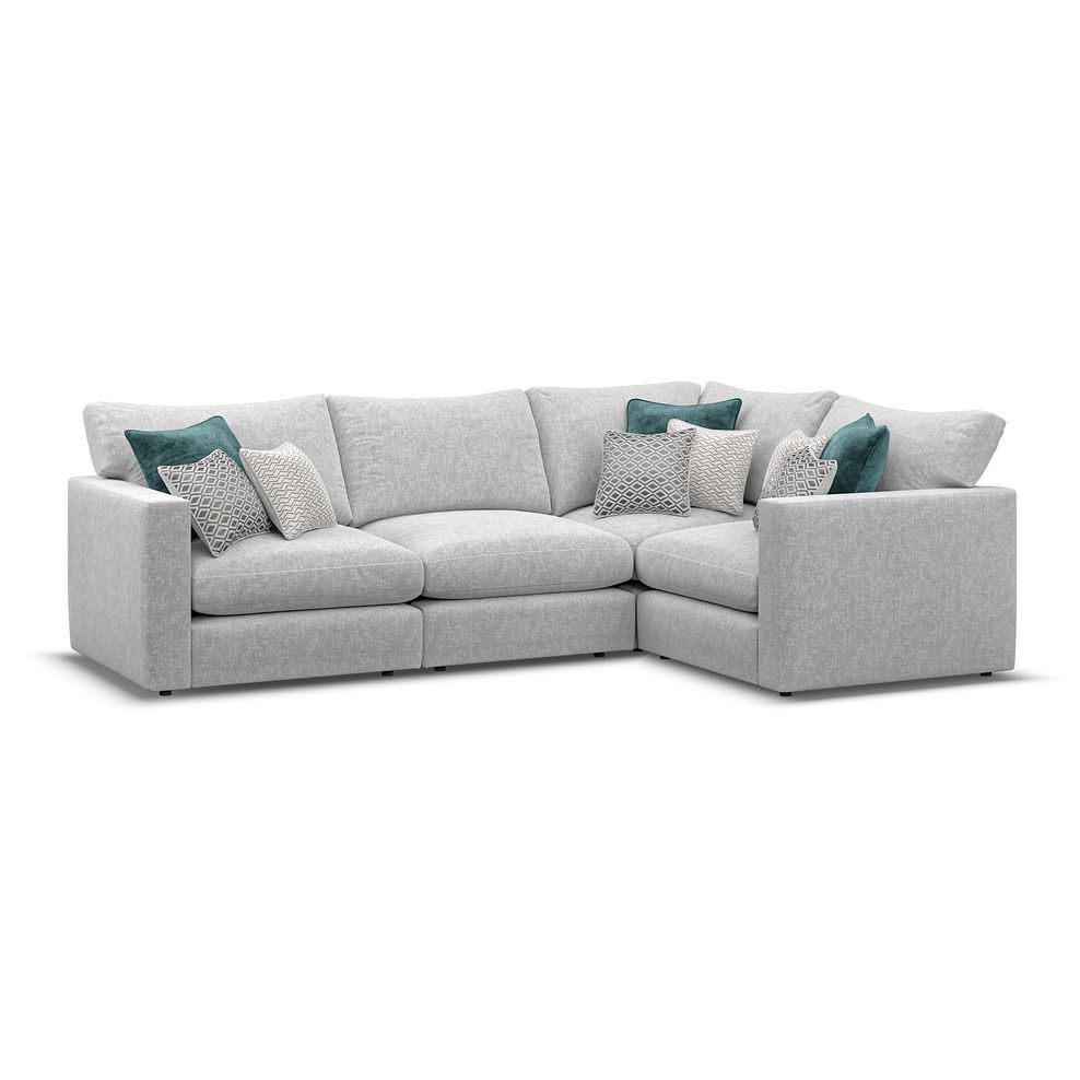 Malvern 4 Seat Modular Corner Sofa in Silver fabric - Group 2 1
