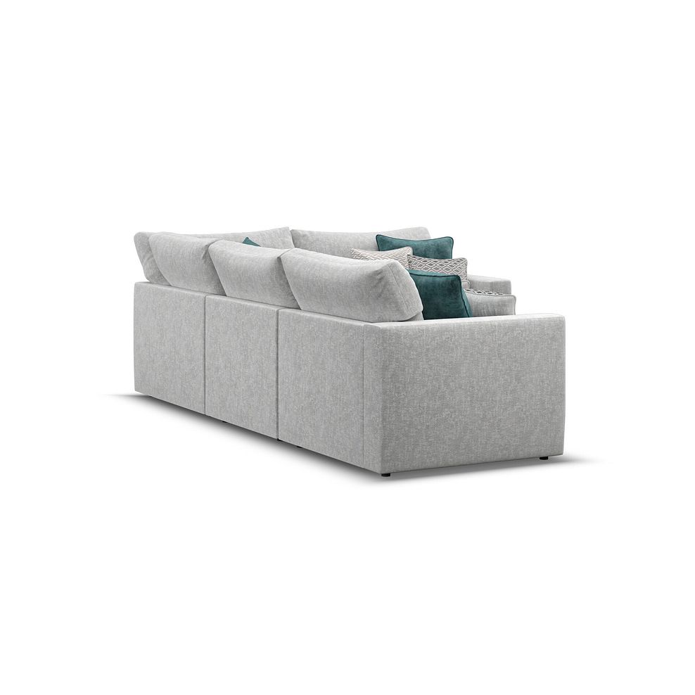 Malvern 4 Seat Modular Corner Sofa in Silver fabric - Group 2 3