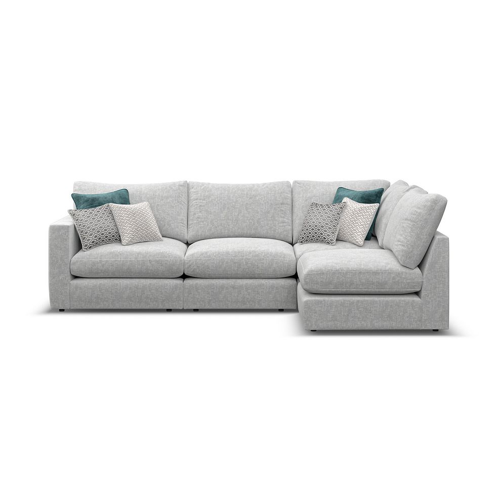 Malvern 4 Seat Left Hand Modular Corner Sofa in Silver fabric - Group 4 2
