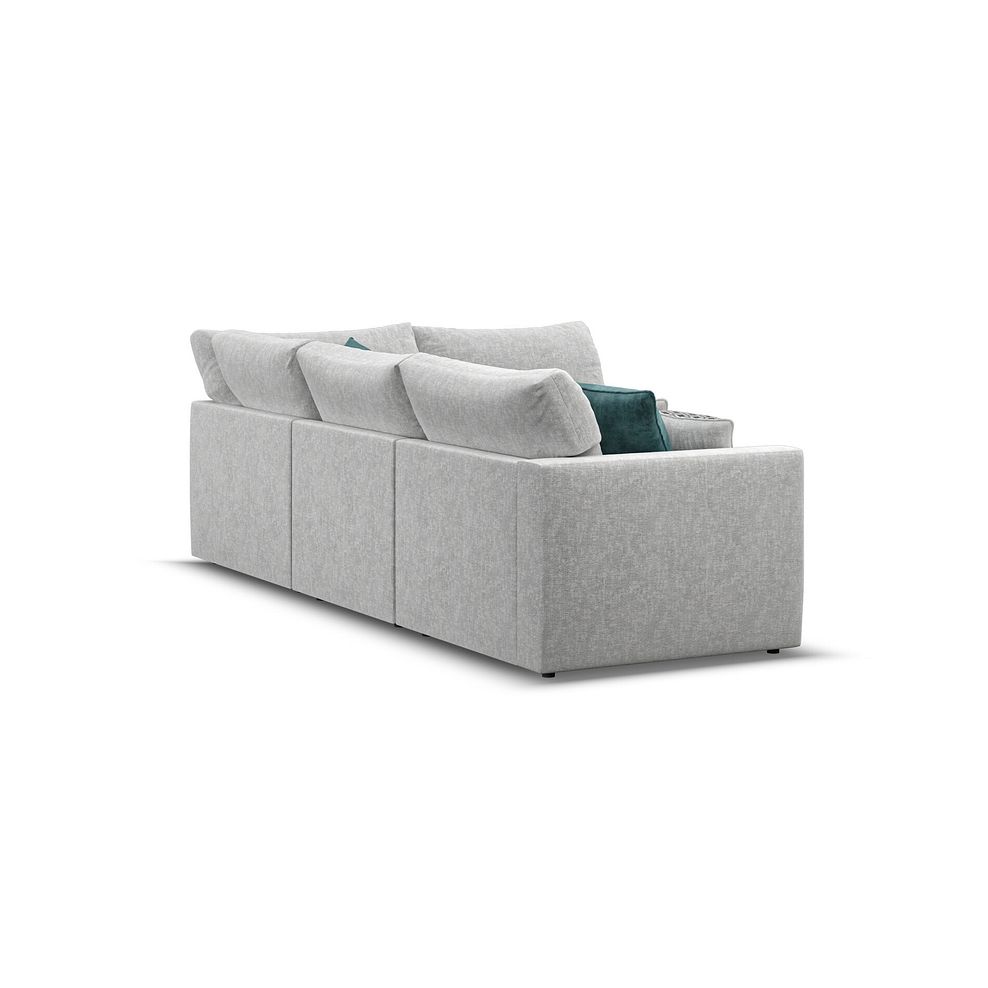 Malvern 4 Seat Left Hand Modular Corner Sofa in Silver fabric - Group 4 3