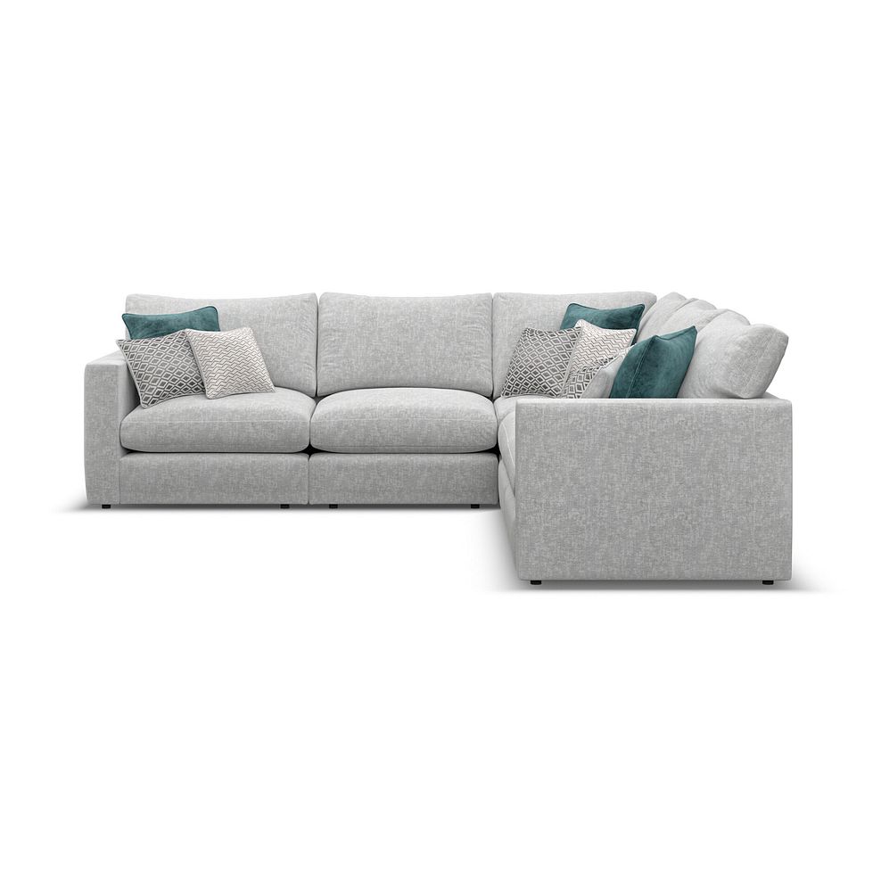 Malvern 5 Seat Modular Corner Sofa in Silver fabric - Group 3 2