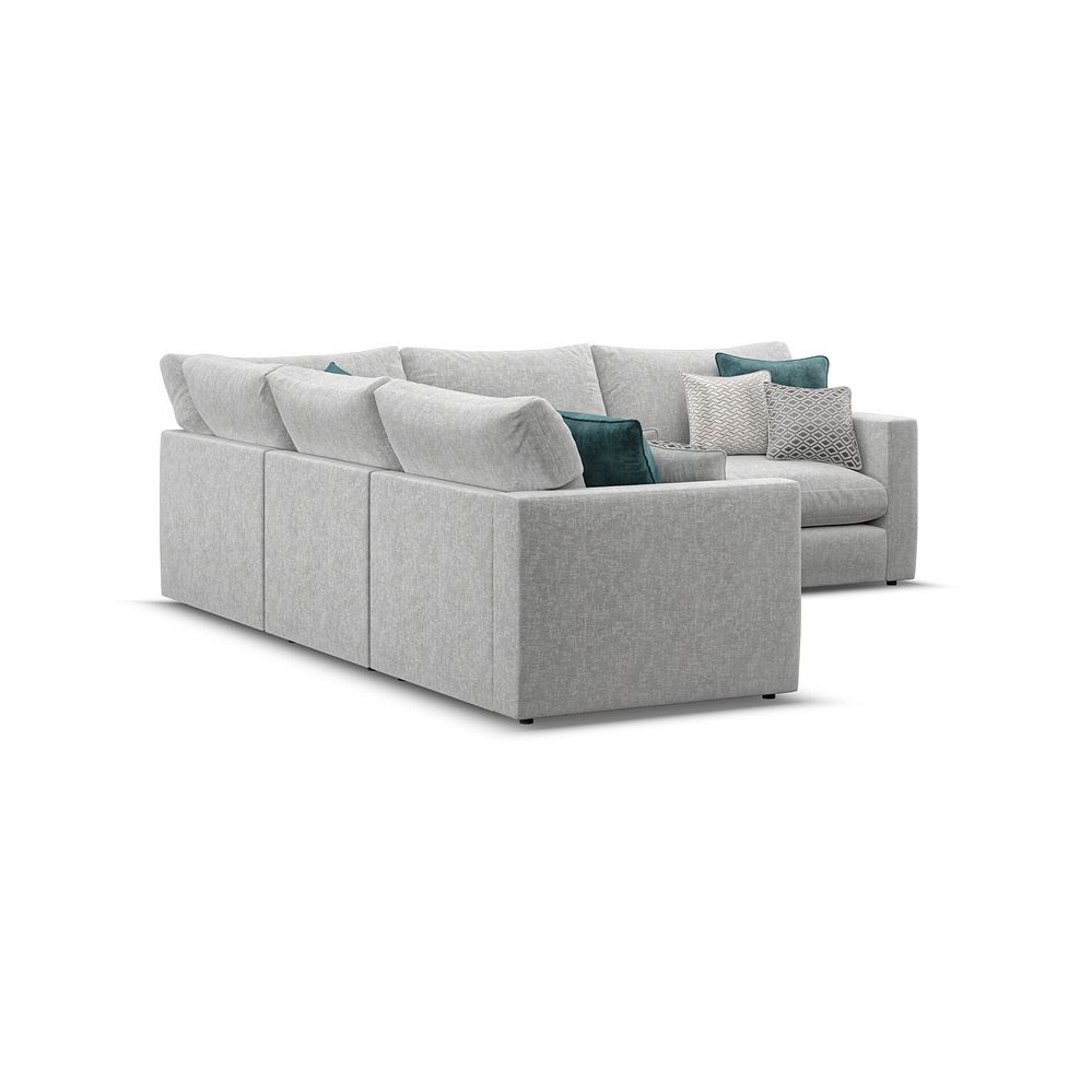 Malvern 5 Seat Modular Corner Sofa in Silver fabric - Group 3 3