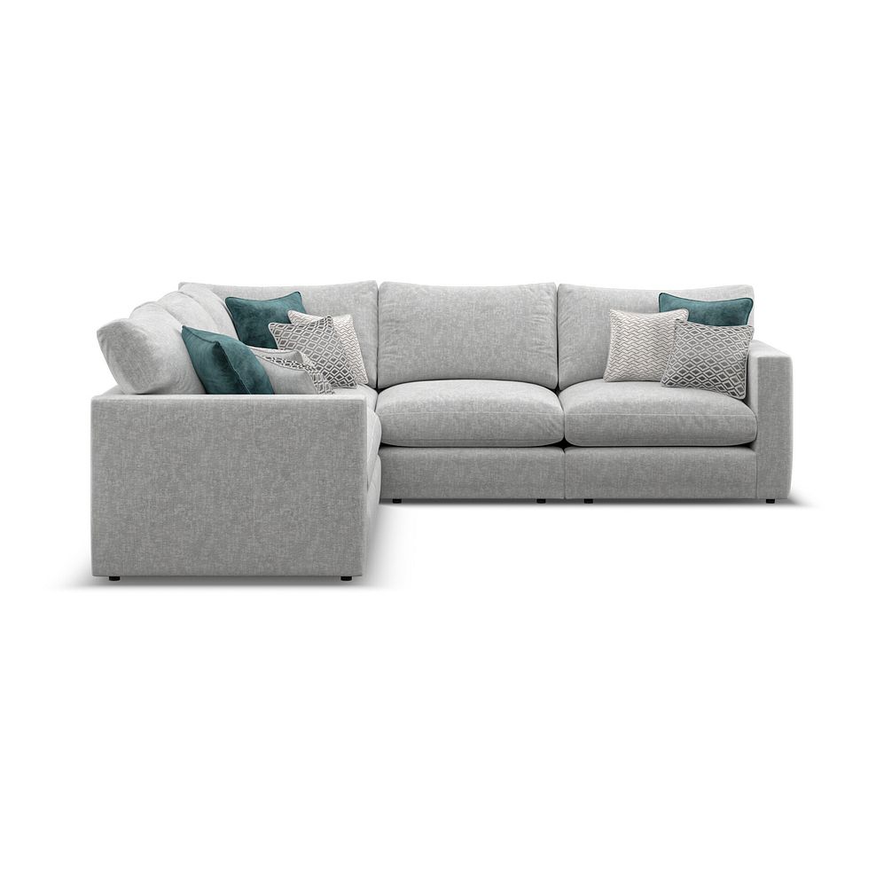 Malvern 5 Seat Modular Corner Sofa in Silver fabric - Group 3 4