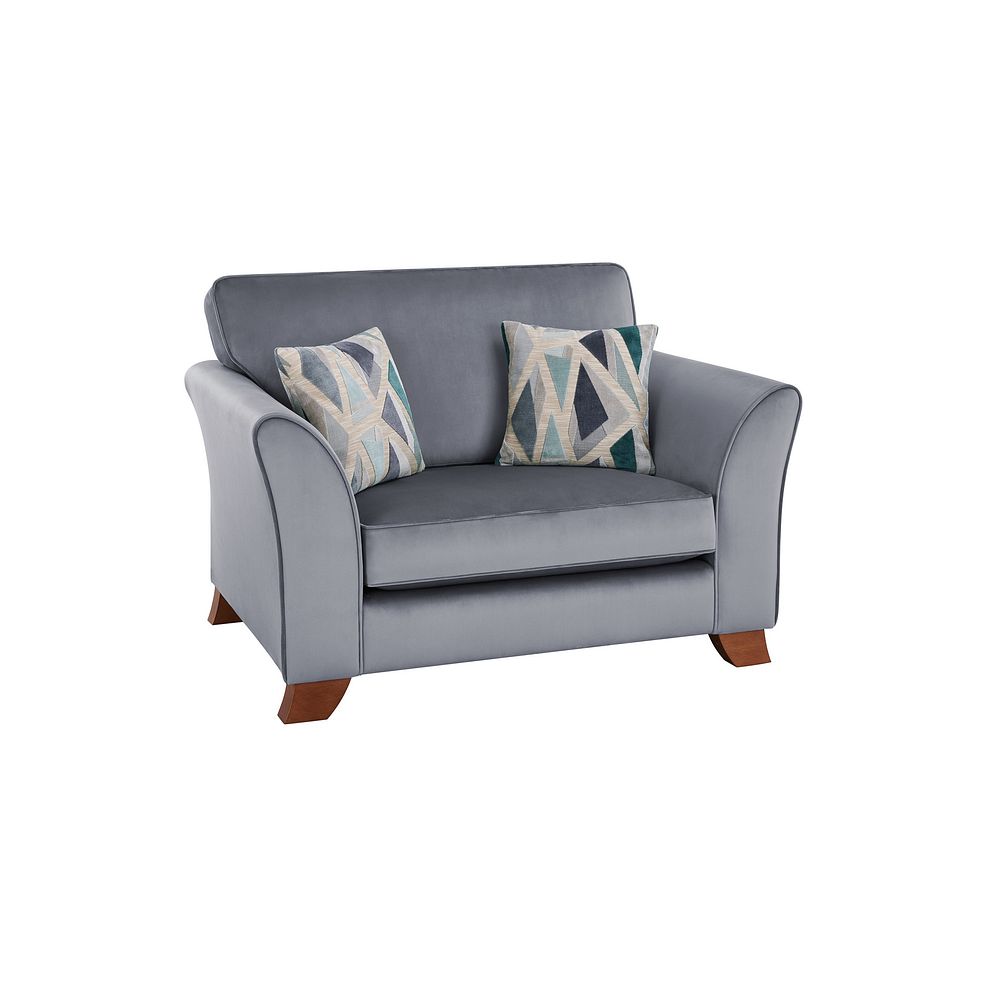 Claremont Loveseat in Slate Velvet 1