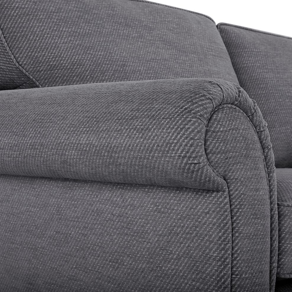 Hampton 2 Seater High Back Sofa in Slate Fabric 7