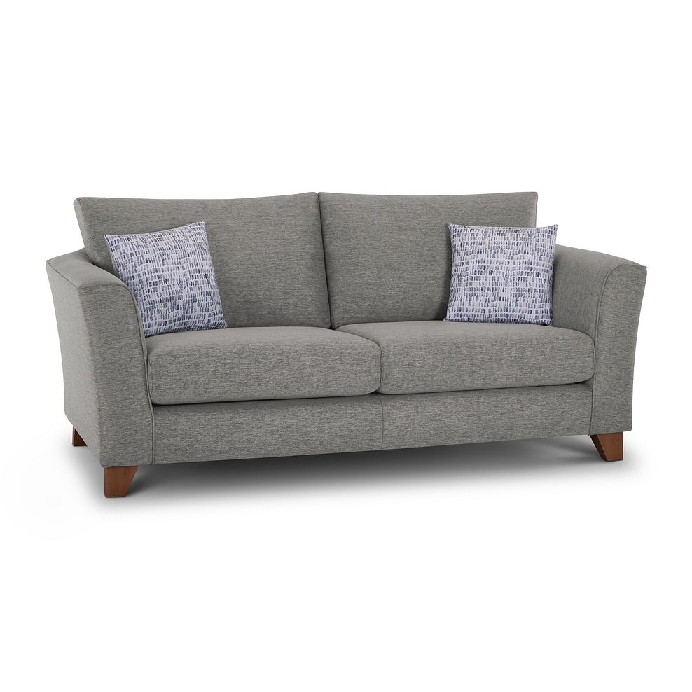 Sofia 3 Seater Sofa in Novak Pebble Fabric 1