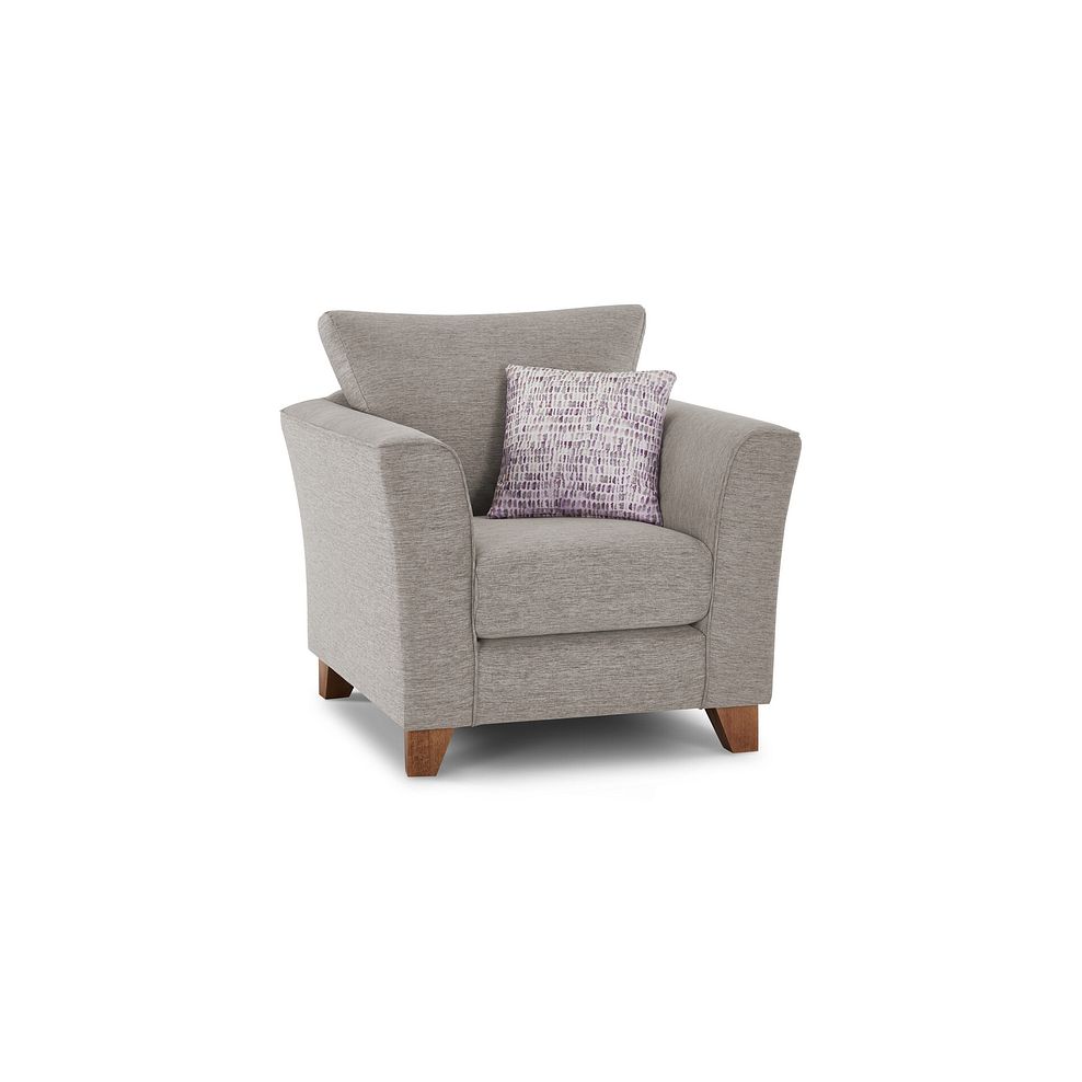 Sofia Armchair in Novak Beige Fabric 1