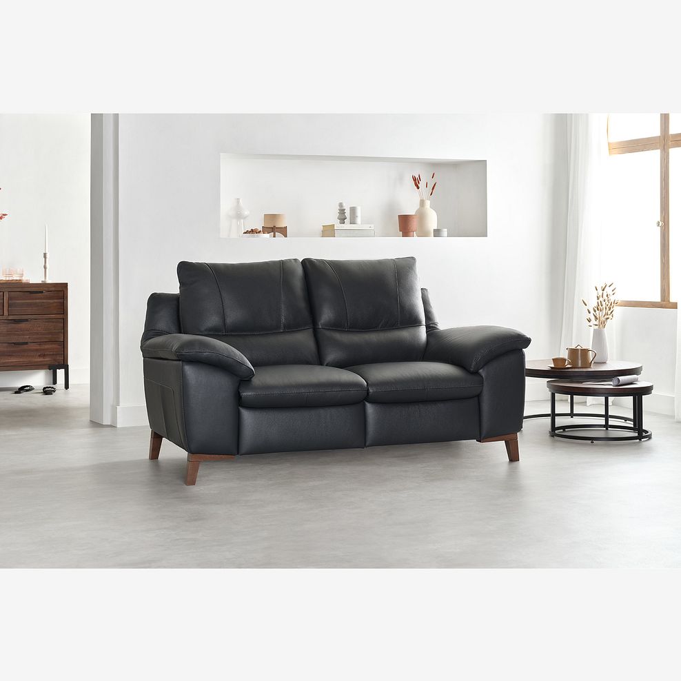 Sorrento 2 Seater Sofa in Anthracite Leather 1