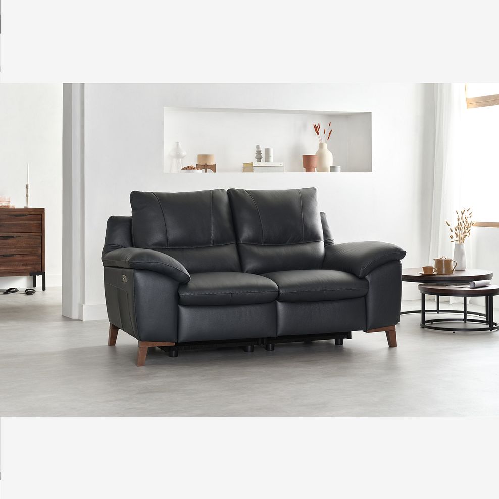 Sorrento 2 Seater Recliner Sofa in Anthracite Leather 1