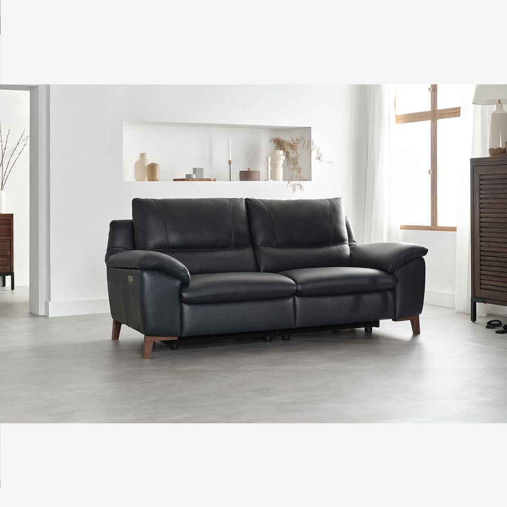 Sorrento 3 Seater Recliner Sofa in Anthracite Leather 1