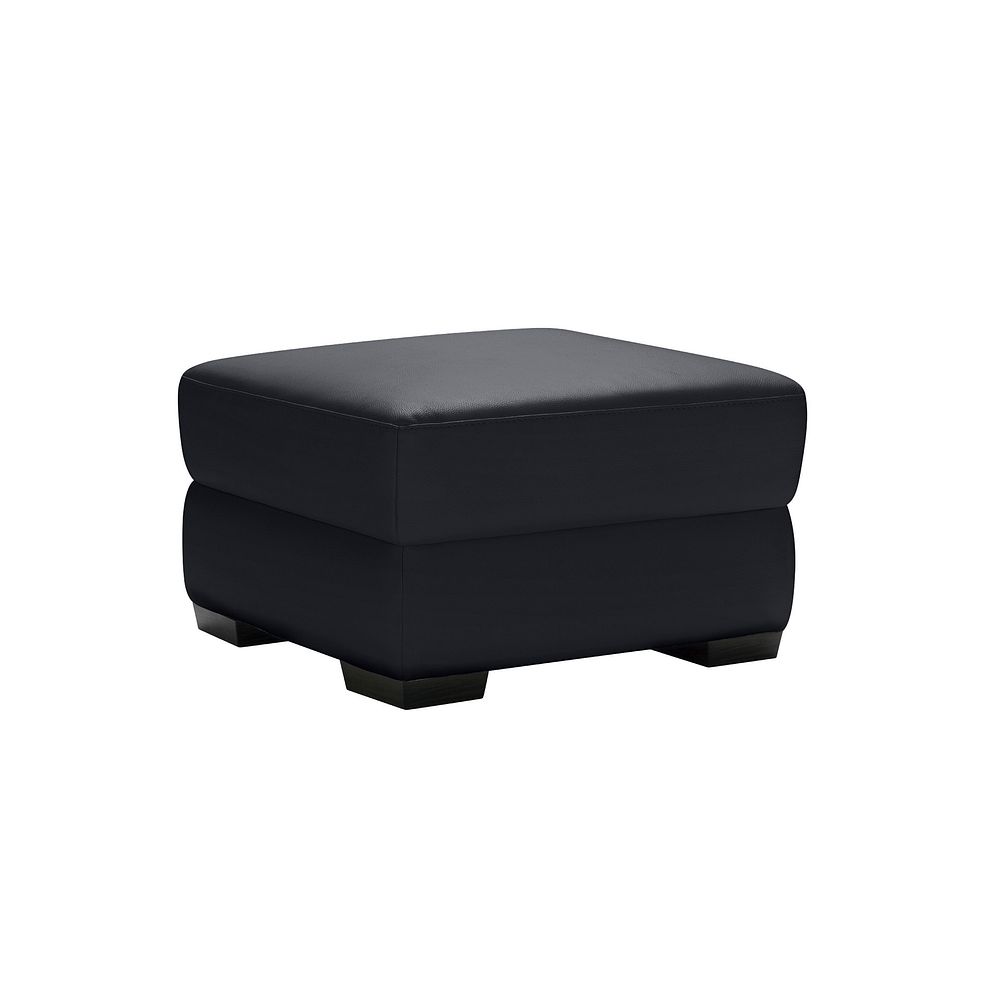Sorrento Storage Footstool in Anthracite Leather 1